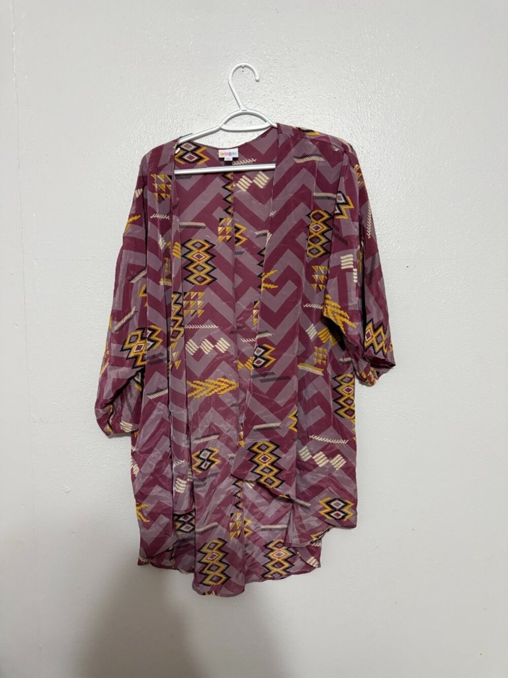 NWOT LuLaRoe Purple Aztec Chevron Kimono L 🩷
